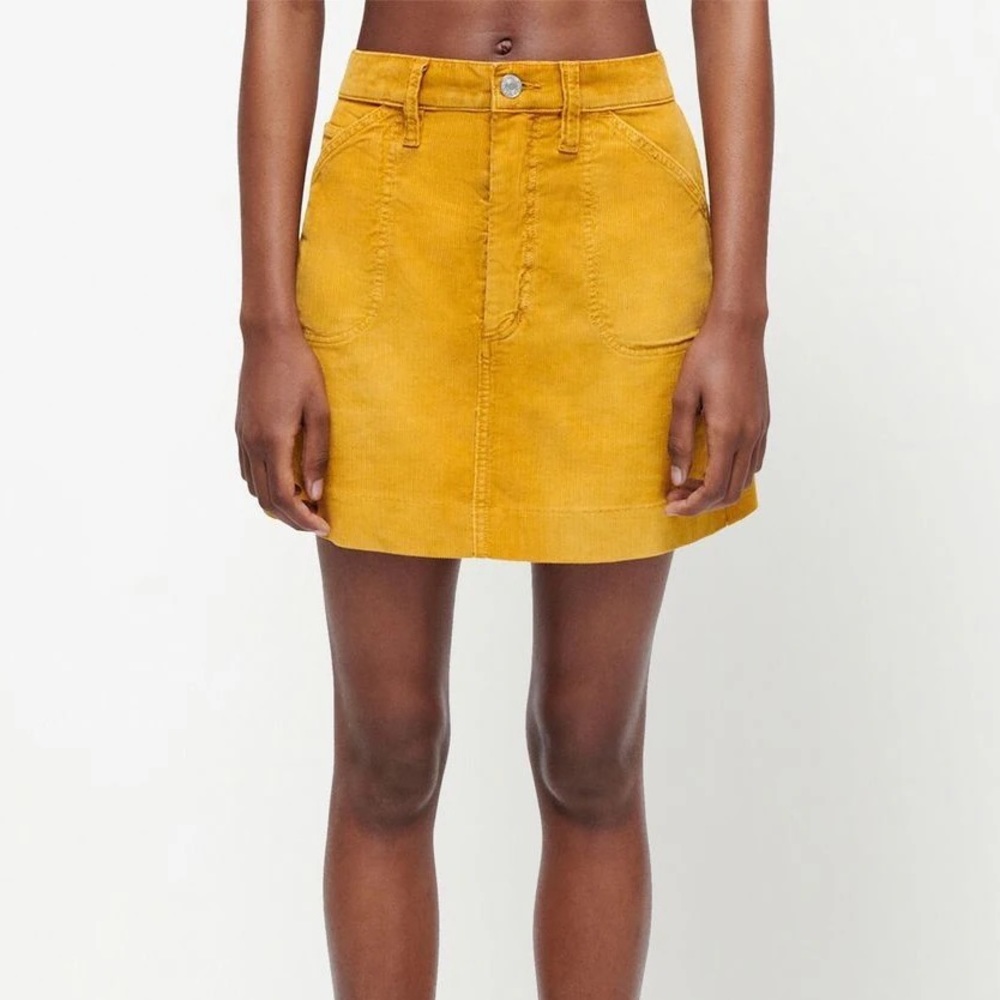 RE/DONE high-waisted corduroy mini skirt